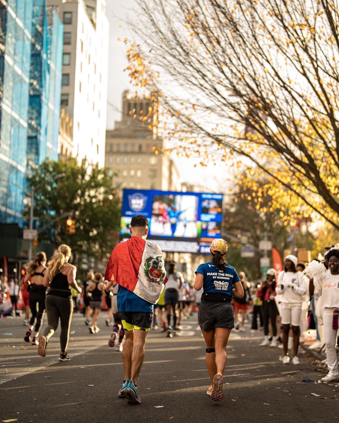 Corredores durante el Maratón de Nueva York en el proyecto Resilentos.